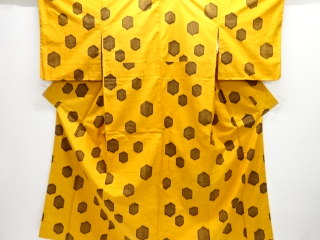 JAPANESE KIMONO / SILK / HAND WOVEN TSUMUGI / KIKKO